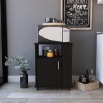 Tuhome concept - tuhome meuble bas micro - ondes clayton kit, noir