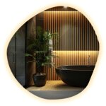 Tulup - miroir lumineux de salle ? miroir led - miroir avec �clairage (chaude 3000k) - 48x48 cm - miroir ...