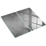 Tulup - planche de cuisine, couvre plaque, verre planche d�couper, verre tremp� ? 2 x 30 x 52 cm - b�ton ...