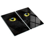 Tulup - planche de cuisine, couvre plaque, verre planche d�couper, verre tremp� ? 2 x 30 x 52 cm - yeux ...