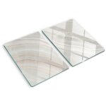 Tulup - planche de cuisine, couvre plaque, verre planche d�couper, verre tremp� ? 2 x 40 x 52 cm - texture ...