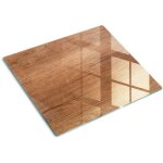 Tulup - planche de cuisine, couvre plaque, verre planche d�couper, verre tremp� ? 60 x 52 cm - bois