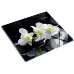 Tulup - planche de cuisine, couvre plaque, verre planche d�couper, verre tremp� ? 60 x 52 cm - orchid�e ...