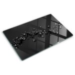 Tulup - planche de cuisine, couvre plaque, verre planche dcouper, verre tremp ? 80 x 52 cm - 3d