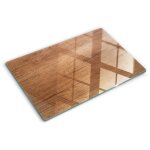 Tulup - planche de cuisine, couvre plaque, verre planche d�couper, verre tremp� ? 80 x 52 cm - bois