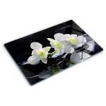Tulup - planche de cuisine, couvre plaque, verre planche d�couper, verre tremp� ? 80 x 52 cm - orchid�e ...