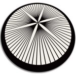 Tulup - tapis pvc rond vinyle pour salon et cuisine - lignes floristiques - ?fi120 cm