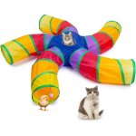 Tunnel d'intérieur pour chat, grand tunnel jouet à 5 voies et tube avec balle de jeu, tube pliable en ... Tunnel d'intérieur pour chat, grand tunnel jouet à 5 voies et tube avec balle de jeu, tube pliable en ...