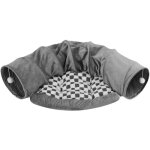 Tunnel pliable pour lapins, jouet avec coussin amovible, niche et cachette pour chats, chatons, lapins, ...