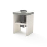 Tuozi - fusée venit 59 pour barbecue en béton préfabriqué (blanc, gris - 59 x 47 x 47 cm) - usage extérieur ... Tuozi - fusée venit 59 pour barbecue en béton préfabriqué (blanc, gris - 59 x 47 x 47 cm) - usage extérieur ...