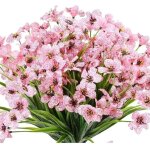 Tuserxln - 10 bundles fleurs artificielles ext�rieures r�sistant aux uv pas de fade faux fleurs violettes ...