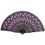 Tuserxln - lot de 10 ventails  main pliables  paillettes pour mariage, accessoires de danse, dcoration ...