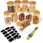 Tuserxln - 10 pi�ces bocaux alimentaires verre 5pcs 250ml + 5pcs 350ml hermetique conservation transparent ...