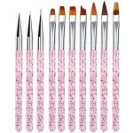 Tuserxln - 10 pinceaux ongles nail art brosses et dco dongles gel uv, nail art acrylique nail brush ...