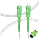 Tuserxln - 10m c�ble fibre optique orange sfr bouygues , renforc�e avec blindage kevlar, sc apc vers ...