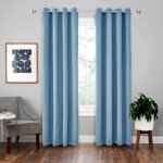 Tuserxln - 2 pi�ces rideaux occultants thermiques rideaux de salon - 140 x 240(bleu clair) bleu clair ...