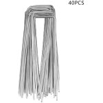 Tuserxln - lot de 40 piquets de fixation - 15 cm x 2. 5 cm - � 2. 9 mm - acier galvanis� - sardine piquet ...