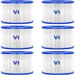 58323 filtre de piscine, paquet de 6 lments filtrants de remplacement pour filtres de spa de type vi, ...