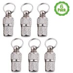 Tuserxln - 6 pcs tube d'�tiquette porte - adresse / nom pendentif d'identification �tanche en m�tal chrom� ...