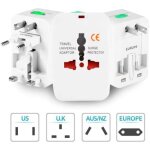 Tuserxln - adaptateur de voyage avec 2 ports usb tout en un secteur universel chargeur multiple eu us ...