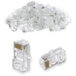 Tuserxln - connecteurs rj45 cat6 non blind� 37122 fiche r45 a sertir pour tout c�ble r�seau, lot de 100 ...