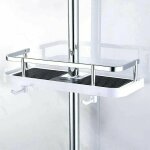 Etage de douche mural rglable, panier salle de bain cuisine rangement fixer sur tuyau, serviteur douche ...