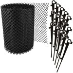 Tuserxln - grillage de protection de goutti�re en polypropyl�ne noir / 6m x 016m + fixations prot�ger ...
