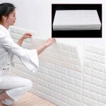 Tuserxln - haute qualit� - 10 pi�ces de 6mm brique �tanche 3d sticker mural papier peint - d�coration ...