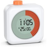 Minuteur de cuisine, minuteur visuel numérique, horloge et fonction alarme, 12 / 24 h, pour apprentissage, ... Minuteur de cuisine, minuteur visuel numérique, horloge et fonction alarme, 12 / 24 h, pour apprentissage, ...