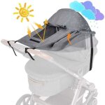 Pare - soleil pour poussette, canopy auvent pare soleil pour nacelle landau, uv 50 + couffin protection ...
