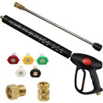 Tuserxln - pistolet pour nettoyeur haute pression de rechange avec rallonge de 16 pouces, 4000 psi, pistolet ...