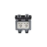 Prise murale extrieure double avec usb, tanche, rsistante, prise lectrique avec bote murale (double) ...