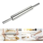 Tuserxln - rouleau � p�tisserie en acier inoxydable, rouleau � p�tisserie antiadh�sif pour la cuisson ...