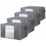 Tuserxln - sac de rangement vetement lot de 4, grande non - tiss� sac de rangement sous lit avec poign�e ...