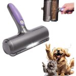 Tuserxln - sweeper brush, brosse anti poils animaux, ramasse poils chat / chien - violet et gris, pour ...