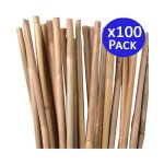 Suinga - lot de 100 tuteur en bambou 105 cm, 8 - 10 mm, tubes en bambou pour plantes et arbres, baguettes ...