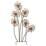 Tuteur dco fleurs fer marron 42x85cm