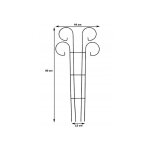 Tuteur pour plantes grimpantes avec arche d�corative 90x44cm vert fonc�
