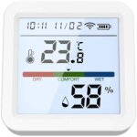 Tuya hygrom�tre wifi smart life capteur de temp�rature et d'humidit� pour la maison, thermom�tre, r�tro�claira ...