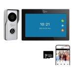 Tuya interphone vido 1080p avec systme de moniteur tactile de 7', camra de portire vido, kit de ...