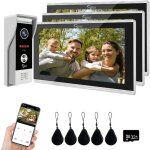 Tuya interphone vido (filaire), sonnette vido 1080p avec cran tactile de 10', prise en charge de la ...