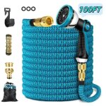 Tuyau d'arrosage avec 10 buses de pulv�risation, connecteur en laiton, tissu 3750d, tuyau extensible ...