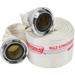 Tuyau d'arrosage awtools 2  x 30 m 8 bars pour pompiers avec raccords