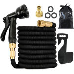 Tuyau d'arrosage extensible de 15 m (50 pi), noyau en latex, extensible tuyau arrosage extensible, livr� ...