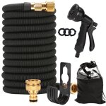 Tuyau arrosage extensible 15m / 50ft, tuyau d'arrosage flexible avec 8 types de jets, tuyaux d'arrosage ...