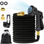 Tuyau d'arrosage extensible 30m / 100ft avec 8 mod�les de pulv�risation convient aux robinets de 1 / ...