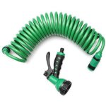 Tuyau d'arrosage flexible spirale 7, 5 m pour lavage de voiture