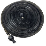 Tuyau d'arrosage relaxdays, 20 m, pour pelouse et massifs, plat, perfor�, brumisateur, jardin, noir