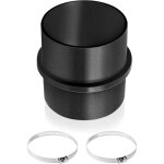 Tuyau de chauffage 75mm, 2 pi�ces tuyau chauffage 75mm, plastique dur raccord de tuyau rond professionnel ...