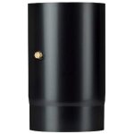 Tuyau de cheminee 0, 25 m avec desenfumage dn 130 emaille noir 600 degres ce poele a bois fabrique en ...